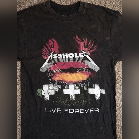 Black Graphic T-Shirt with Bold Design - Picture 2 of 7